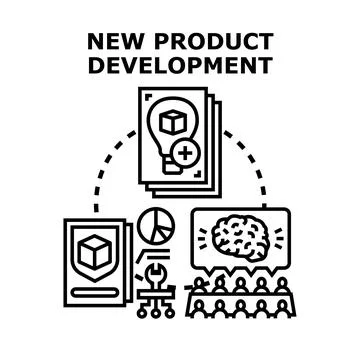 New product development creating innovative business strategy Stock-Illustration