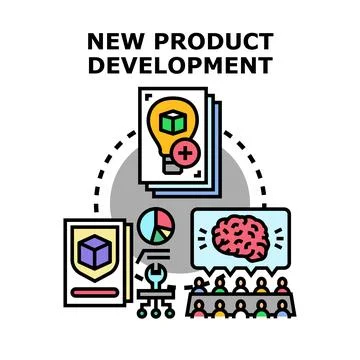 New product development creating innovative business strategy Stock-Illustration