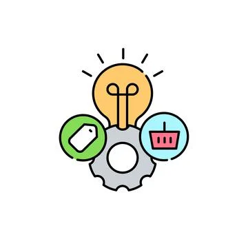 New product development olor line icon. Pictogram for web page, mobile app, p Stock Illustration