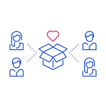 New product development, team work concept, better service, target group Stock Illustration