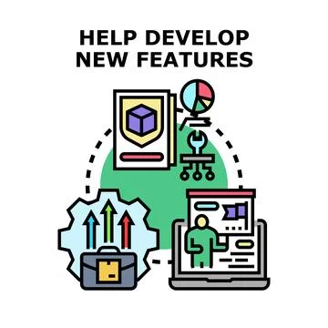 New product feature development cycle planning process Stock-Illustration