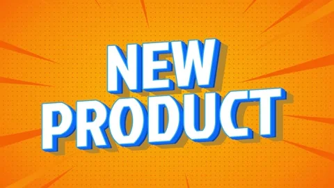 New Product Motion Text Animation with Bold Modern Typography for Marketing.. Stock Footage 332756156