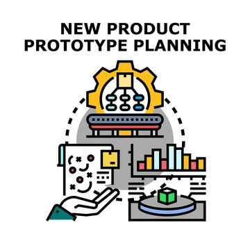 New product prototype planning development strategy concept Stock Illustration
