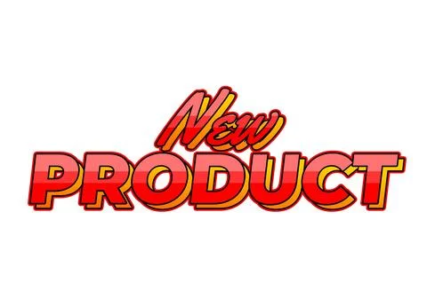 New product. Text effect in bright red color Stock Illustration