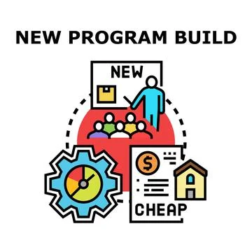 New program building and project development concept Stock Illustration