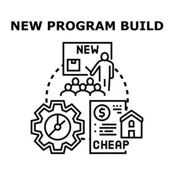 New program building and project development concept Illustration