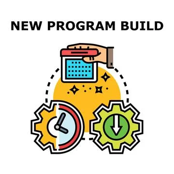 New program building, development, schedule, and deployment concept Stock Illustration