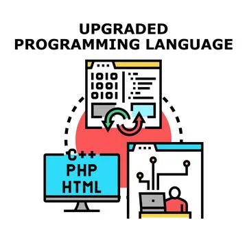 New programming language development and coding process イラスト素材