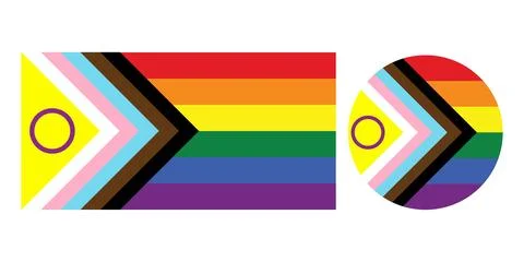 New Progress pride flag The Progress pride flag is getting an intersex Stock Illustration