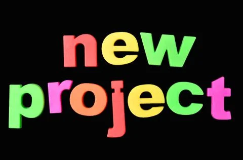 New project words on background Stock Photos