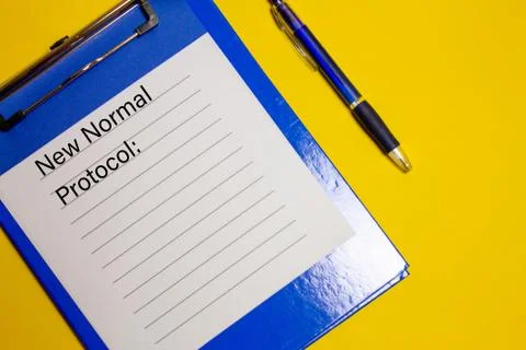 New protocol before the covid 19. Steps to follow in the new normality. Poste Stock Photos