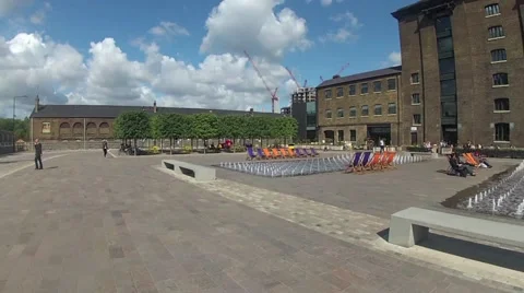 The new public square in front of Central St Martins Art College Video stock 41455127