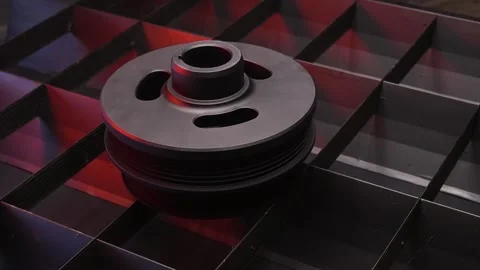 A new pulley for a car on an engine made Stock-Footage 252212728