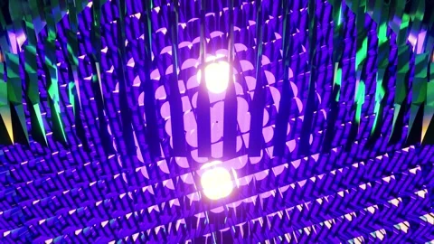 New purple crystall Equalizer VJ loop for music party background0001-0217 Stock Footage 340548390