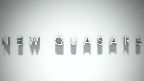 New Quasars 3D title animation with shadows on a white background Stock Footage 296731028