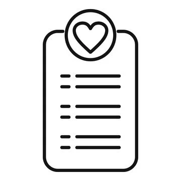 New rate item icon outline vector. Favorite wish list Stock-Illustration