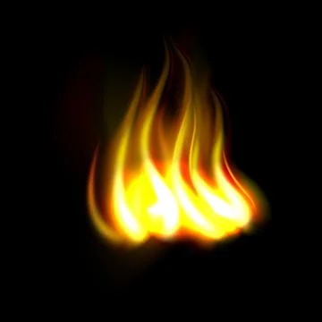 New realistic fire flame Illustrazione stock