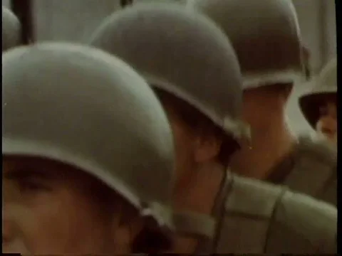 New recruits are trained in basic bayonet and judo fighting to build their Stock Footage 75302838