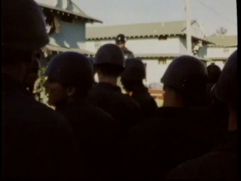 New recruits undertaking basic training at a military camp take their finalƒ Stock Footage 75302870