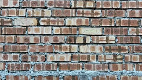 New Red Brick Wall Construction Texture Background Close-up Stock Photos