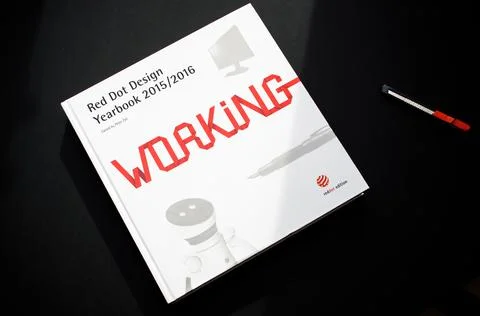 New REd Dot Design Yearbook the working issue Stock Photos