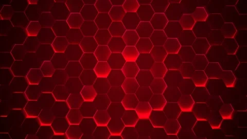 New red hexagon animated background | Stock Video | Pond5