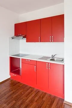 New red kitchen Foto stock
