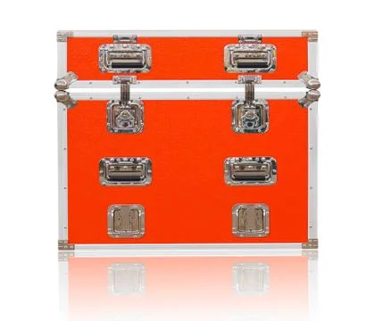 New red toolbox with shadow Stock Photos