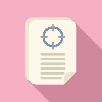 New registration target icon flat vector. Form factor Stock Illustration