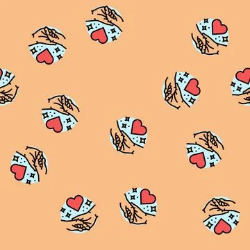 New relationships vector seamless pattern Illustrazione stock