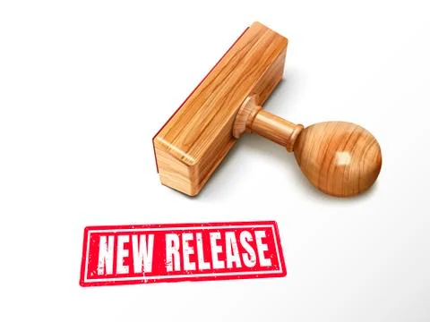 New release text and stamp Stock Illustration