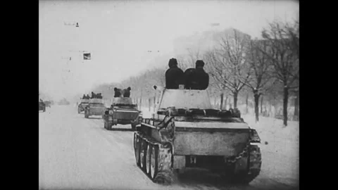New reserve armies are arriving in Moscow. World War II Stock-Footage 261186341