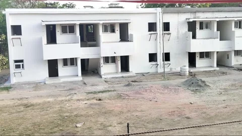 New Residential Building Under Construction | Modern Housing Exterior View Stock Footage 331245026