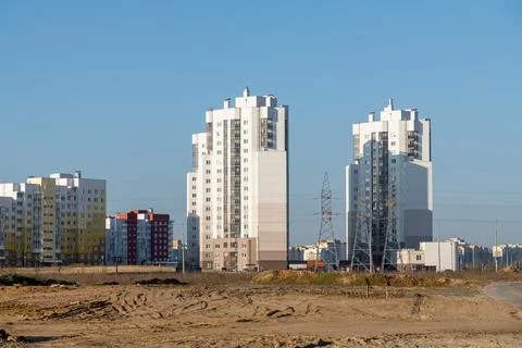 A new residential development of modern high-rise apartment buildings Фото