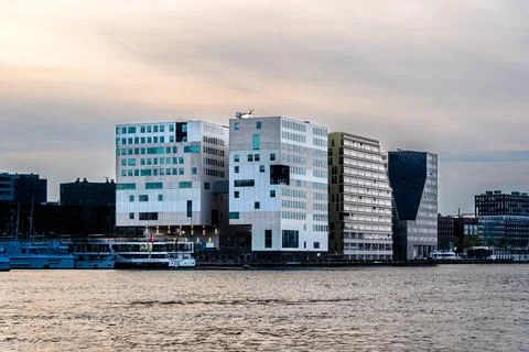 New residential developments in IJdock in Amsterdam Stock Photos
