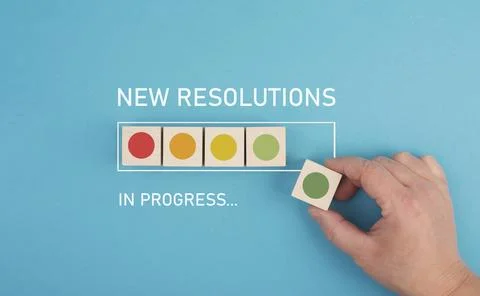 New resolutions in progress, making plans, goals for the future, learning Stock Photos