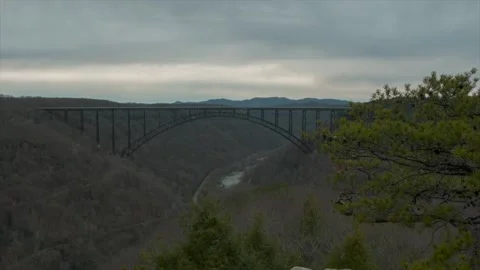 New River Gorge Bridge Timelapse Video stock 183079882