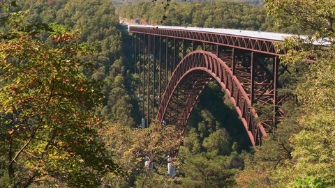 New River Gorge Bridge in West Virginia Video stock 89545341