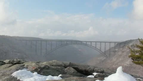 New River Gorge Bridge WV Stock Footage 10810243