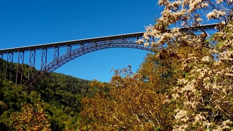 New River Gorge Endless Wall Stock Footage 97851016
