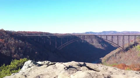 New River Gorge at Long Point Vídeo Stock 143119998
