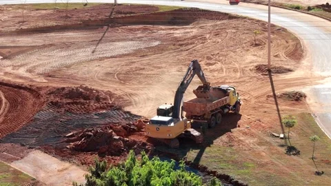 New road construction in the Northwest Section of Brasilia known as Noroeste Stock Footage 276927450
