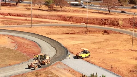 New road construction in the Northwest Section of Brasilia Stock Footage 280253000