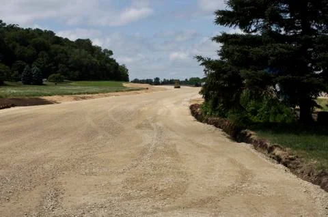New road construction 库存照片