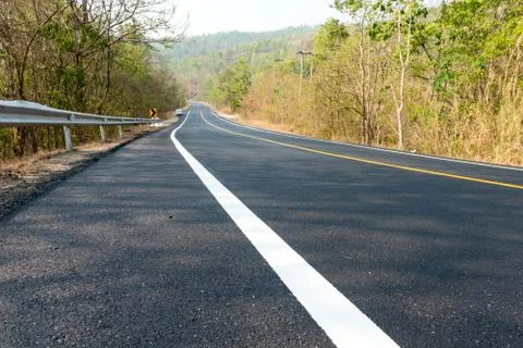 New road in forest Stock Photos