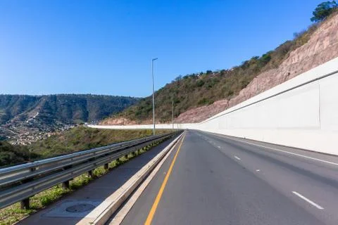 New Road Highway Structures Valley Landscape Stock Photos