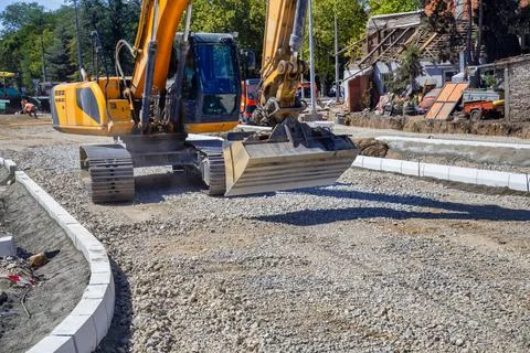 New road under construction Stock Photos