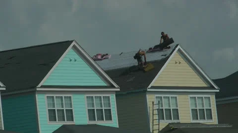 New roof Stock Footage 24706124