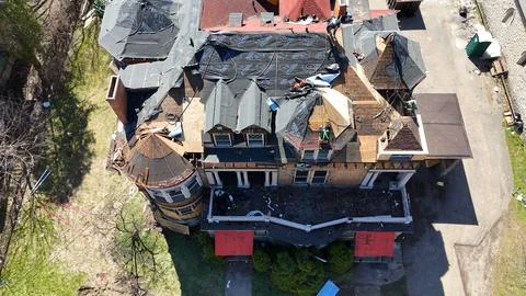 New Rooftop - Roofing Construction - Syracuse, NY Foto stock