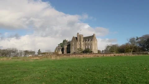 New Rowallan Castle built 1902, Kilmaurs near Kilmarnock Scotland Stock Footage 220518436